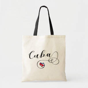 Heart Cuba Vlag, Cubaanse vlag Heart Canvas tas
