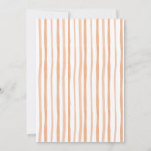 Heart Cutie Pie Stripes Bow Baby Shower Kaart (Achterkant)