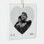 Heart Cutout Foto Ornament – Minimal B&W (Rechts)