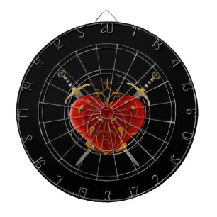 Heart & Daggers Dart Board Dartbord