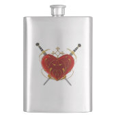 Heart & Daggers Flask Heupfles (Voorkant)