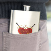 Heart & Daggers Flask Heupfles (Voorbeeld)