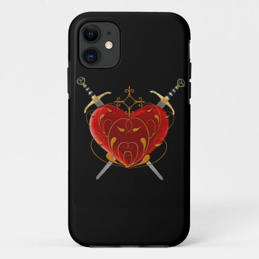 Heart & Daggers iPhone 5G Hoesje (Achterkant)
