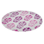 Heart Damask Art In Pinks Pruimen Wit Snijplank (Hoek)