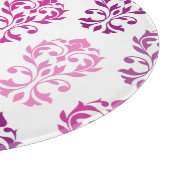 Heart Damask Art In Pinks Pruimen Wit Snijplank (Hoek)