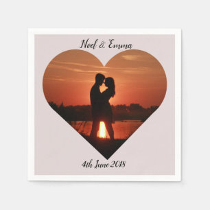 Heart Design gepersonaliseerde foto Servetten