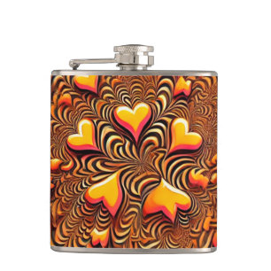 Heart Design Heupfles