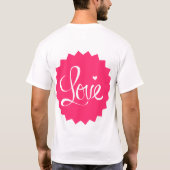Heart design logo-shirt t-shirt (Achterkant)
