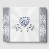 Heart Diamond Mariage Anniversaire Livre d'invité (Verso)