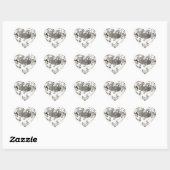 Heart Diamond Print Sticker (Vel)