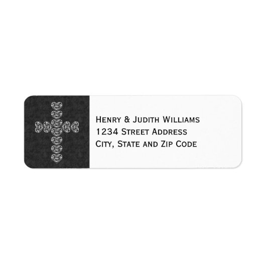 Heart Diamonds Cross Etiket (Voorkant)