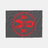 Heart Disease Awareness  Fleece Deken (Voorkant (Horizontaal))