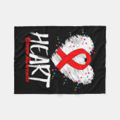 Heart Disease Awareness Fleece Deken (Voorkant (Horizontaal))