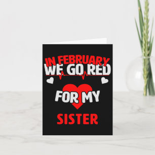 Heart Disease Awareness Gift We gaan rood voor mij Kaart