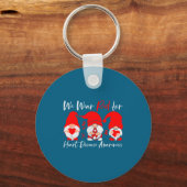 Heart Disease Awareness Gnome  Sleutelhanger (Voorkant)