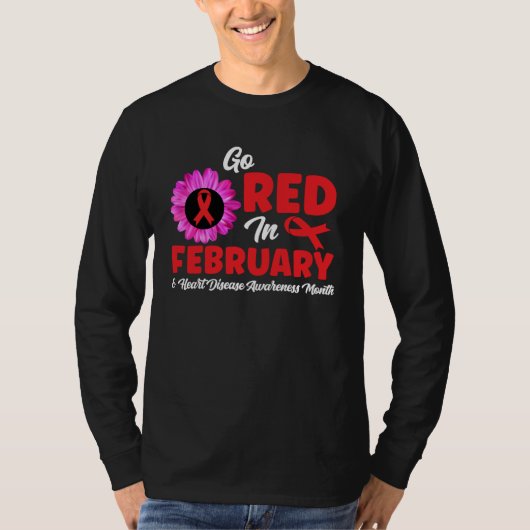 heart disease awareness Heart Attack  3 T-shirt (Voorkant)