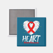 Heart Disease Awareness  Magneet (Voorkant / Achterkant)