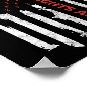 Heart Disease Awareness Month Amerikaanse vlag Poster (Hoek)