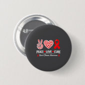 Heart Disease Awareness  Ronde Button 5,7 Cm (Voorkant /achterkant)