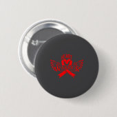 Heart Disease Awareness  Ronde Button 5,7 Cm (Voorkant /achterkant)