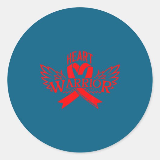 Heart Disease Awareness  Ronde Sticker (Voorkant)