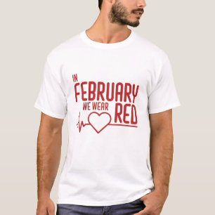 Heart Disease Awareness T-shirt ontwerp.