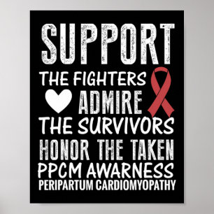 Heart Disease Awareness Women's Red-Ribbon Gezegde Poster