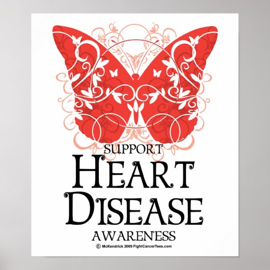 Heart Disease Butterfly Poster (Voorkant)