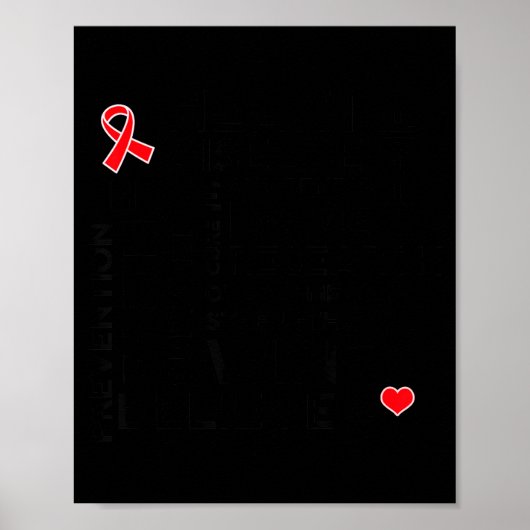 Heart Disease Month Suprt Walk Tee  Poster (Voorkant)