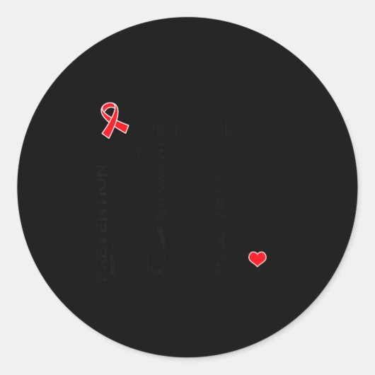 Heart Disease Month Suprt Walk Tee  Ronde Sticker (Voorkant)