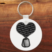 Heart Dog Label Foto - DIY Custom Sleutelhanger (Voorkant)