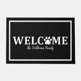 Heart Dog Paw Print - WELCOME - Speciaal Deurmat