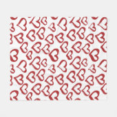 Heart Doodles fleece dekens (Voorkant (Horizontaal))