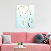 Heart Dream Catcher Canvas Afdruk (Insitu (Woonkamer))