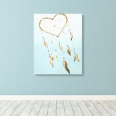 Heart Dream Catcher Canvas Afdruk (Insitu (Houten vloer))