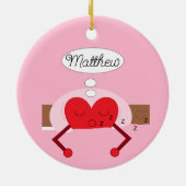 Heart Dreams Kleuren van Roze: Keramisch Ornament (Achterkant)