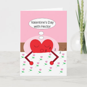 Heart Dreams with Flowers Valentine Kaart