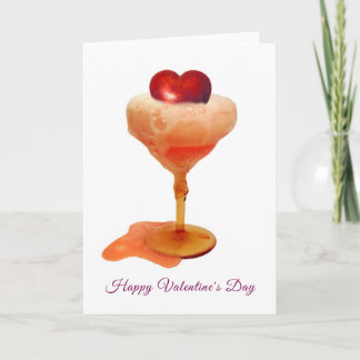 Heart Drink Valentines Card Kaart