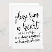 Heart Drop Guest Book Affordable Weddenschap Kaart (Voorkant / Achterkant)