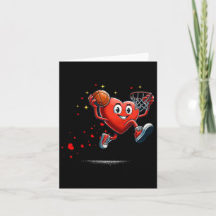 Heart Dunking Valentijnsdag Basketbal Kinder Kaart