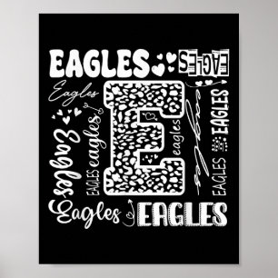 Heart Eagles School Team Go Ealges Voor Mannen Vro Poster
