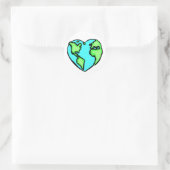 Heart Earth Ronde Sticker (Tas)