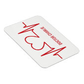 Heart EKG custom name & occupation magnet (Côté Droit)