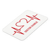 Heart EKG custom name & occupation magnet (Côté Gauche)