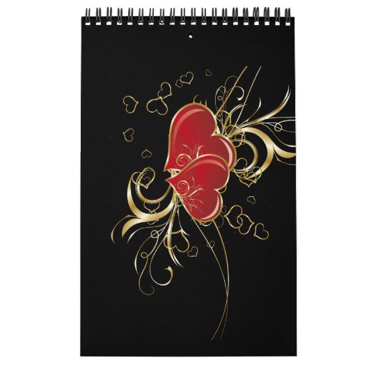 Heart Elegance Guest Book (notebook) Kalender (Hoes)
