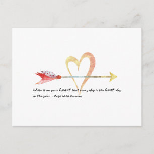 Heart Emerson Quote Briefkaart