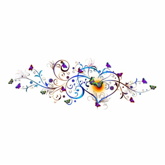 Heart en butterflies magnet fotobeeldje magneet (Voorkant)