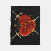 Heart en Daggers Fleece Blanket (Voorkant)