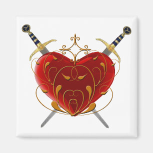 Heart en Daggers Magnet Magneet