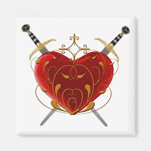Heart en Daggers Magnet Magneet (Voorkant)